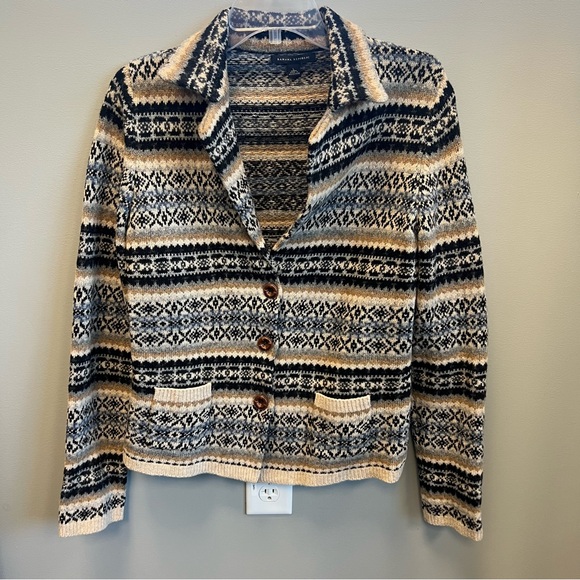 Banana Republic Jackets & Blazers - Banana Republic Fair Isle Wool Cardigan - Size Large